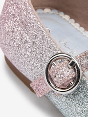 Pastel Pink Rainbow Glitter Standard Fit (F) Mary Jane Occasion Shoes - Image 5 of 5