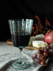 Laura Ashley Set of 4 Green Red Wine Glasses - Image 2 of 3