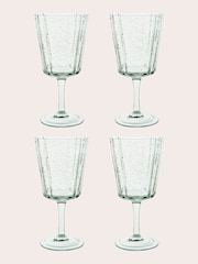 Laura Ashley Set of 4 Green Red Wine Glasses - Image 3 of 3