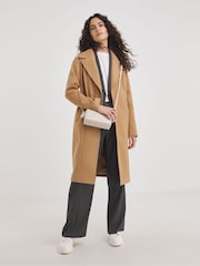 JD Williams Brown Single Breasted Coat - Image 1 of 4