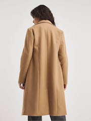 JD Williams Brown Single Breasted Coat - Image 2 of 4