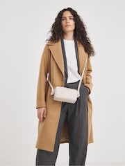 JD Williams Brown Single Breasted Coat - Image 3 of 4