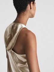 Reiss Silver Lottie Metallic Maxi Dress - Image 4 of 6