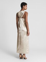 Reiss Silver Lottie Metallic Maxi Dress - Image 5 of 6