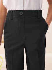 Black Pull-On Waist Plain Front School Trousers (3-17yrs) - Image 2 of 7