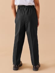 Black Pull-On Waist Plain Front School Trousers (3-17yrs) - Image 3 of 7