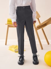 Grey Pull-On Waist Plain Front School Trousers (3-17yrs) - Image 1 of 5