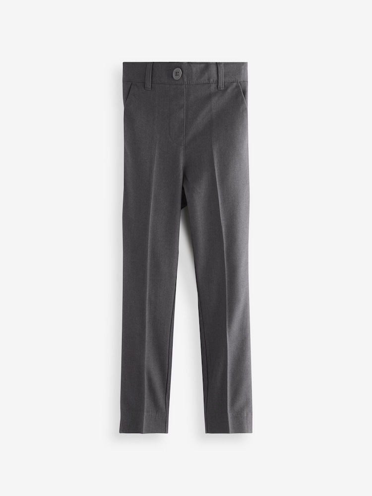 Grey Pull-On Waist Plain Front School Trousers (3-17yrs) - Image 5 of 5