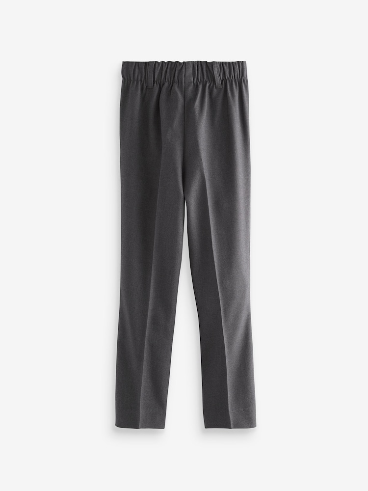 Grey Pull-On Waist Plain Front School Trousers (3-17yrs) - Image 6 of 6