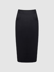 Reiss Navy Haisley Tailored Pencil Skirt - Image 2 of 5