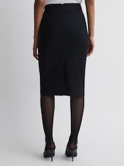 Reiss Navy Haisley Tailored Pencil Skirt - Image 4 of 5