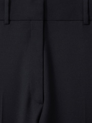 Reiss Navy Haisley Wool-Blend Tailored Flared Suit Trousers - Image 5 of 6