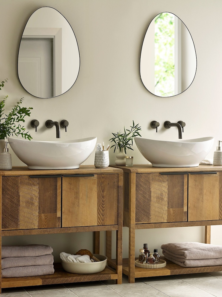 Natural Bronx Vanity Unit Under Sink Storage Unit - Image 2 of 7