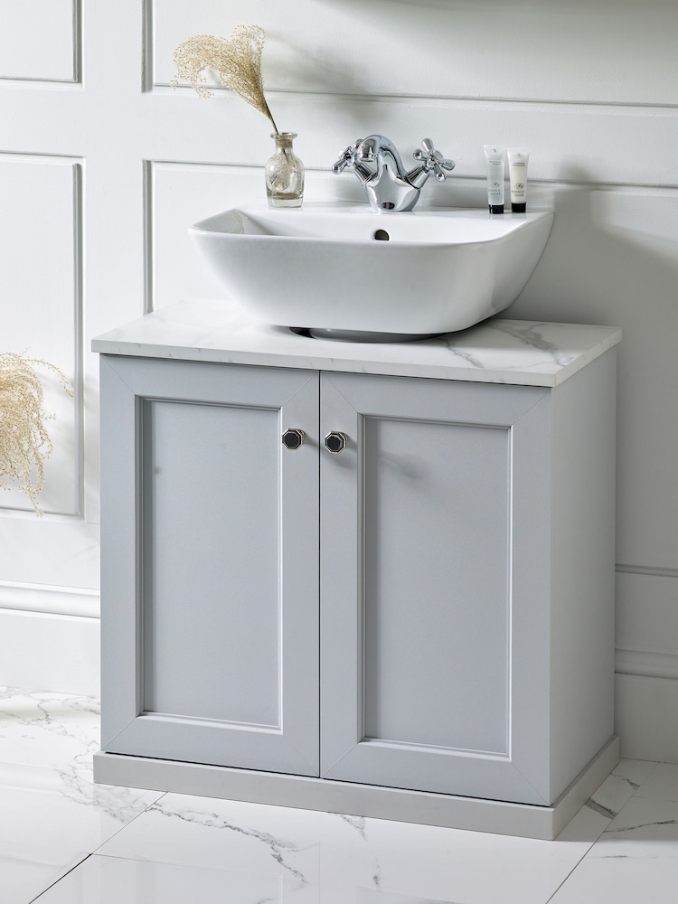 Grey Farnley Panelled Under Sink Under Sink Unit Storage Unit - Image 1 of 7