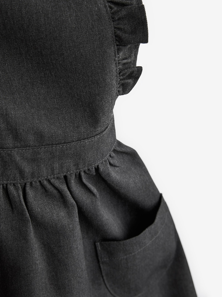 Grey Ruffle Detail Pinafore School Dress (3-14yrs) - Image 8 of 8