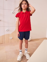 Red Regular Fit 100% Cotton Short Sleeve Polo Shirts 2 Pack (3-16yrs) - Image 2 of 5