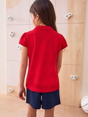 Red Regular Fit 100% Cotton Short Sleeve Polo Shirts 2 Pack (3-16yrs) - Image 3 of 5