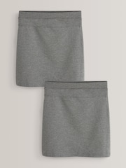 Grey 2 Pack Pull-On Jersey Stretch School Pencil Skirts (3-17yrs) - Image 1 of 3