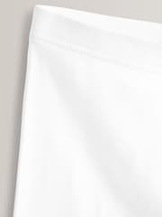 White Regular Length 5 Pack Cotton Rich Stretch Cycle Shorts (3-16yrs) - Image 4 of 4