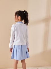 White Cotton Rich Bow Pocket School Cardigan (3-16yrs) - Image 3 of 9
