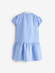 Bleu - Peignoir d’école Vichy en coton zippé sur le devant (3- ans14 ) - Image 6 of 7