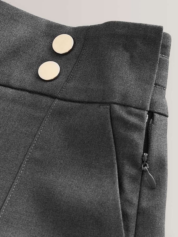 Grey High Waisted School Shorts (3-16yrs) - Image 5 of 5