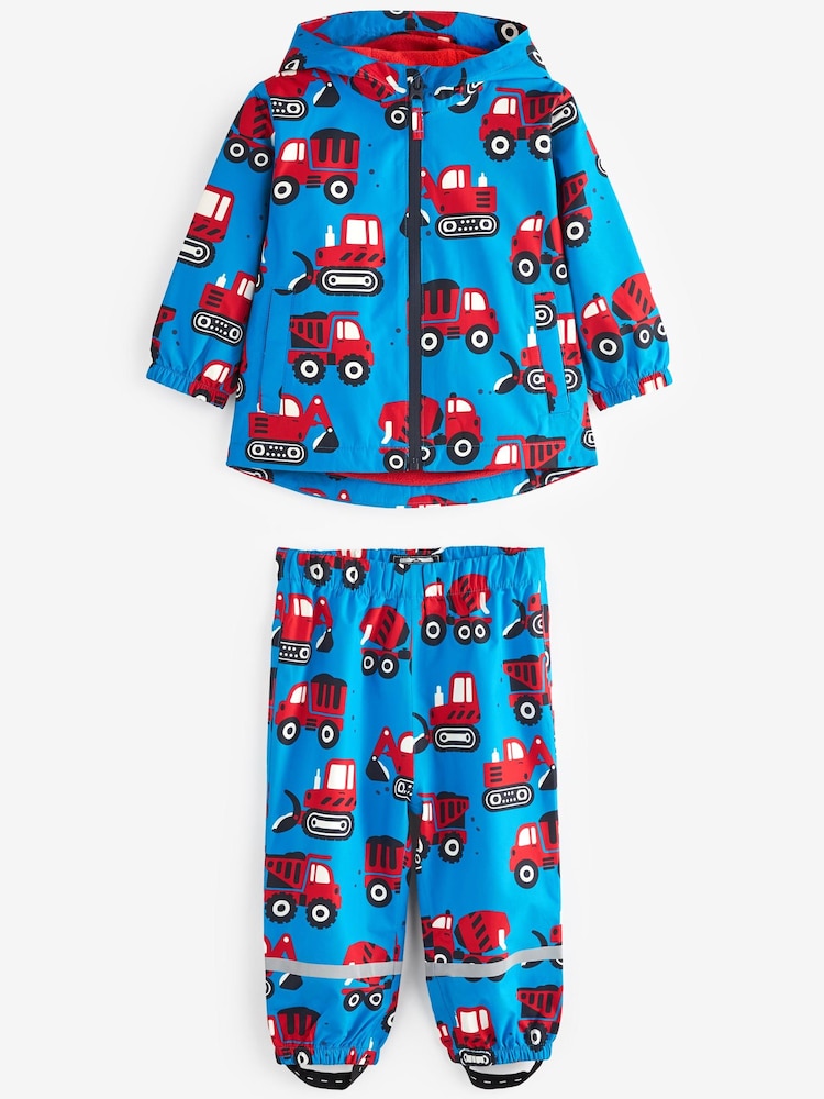 Cobalt Blue Fire Engine Waterproof Jacket And Trousers Set (3mths-7yrs) - Image 5 of 7
