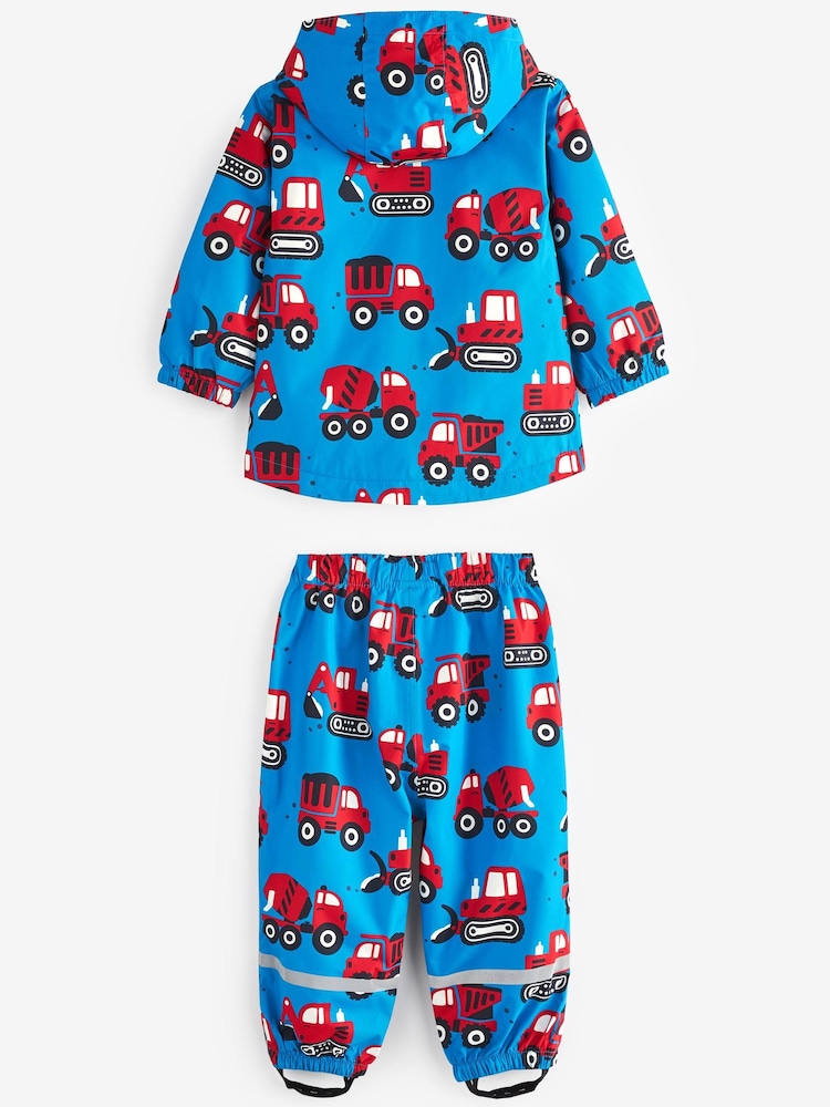 Cobalt Blue Fire Engine Waterproof Jacket And Trousers Set (3mths-7yrs) - Image 6 of 7