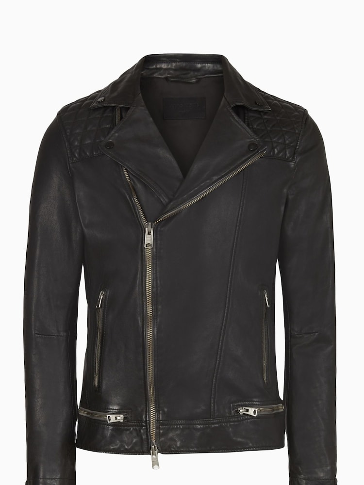 Allsaints Conroy Leather Biker Jachetă - Image 5 of 7