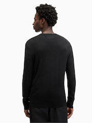 AllSaints Black Mode Merino Crew Jumper - Image 3 of 7