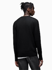AllSaints Black Mode Merino Crew Jumper - Image 4 of 7