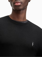 AllSaints Black Mode Merino Crew Jumper - Image 6 of 7