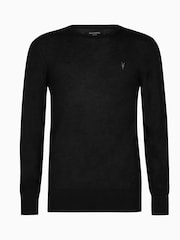 AllSaints Black Mode Merino Crew Jumper - Image 7 of 7