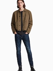 AllSaints Blue Cigarette Slim Tapered Fit Jeans - Image 3 of 7