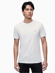 AllSaints White Brace Short Sleeve Crew T-Shirt - Image 1 of 5