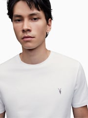 AllSaints White Brace Short Sleeve Crew T-Shirt - Image 4 of 5