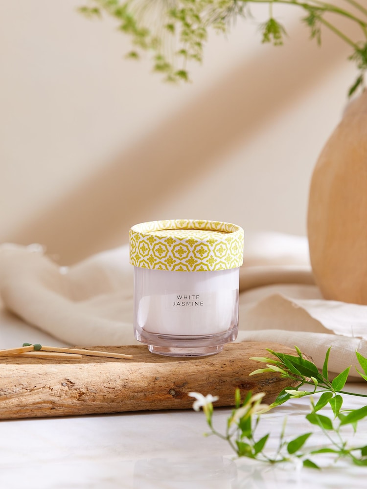 Yellow White Jasmine Single Wick Scented Candle - Image 2 of 3