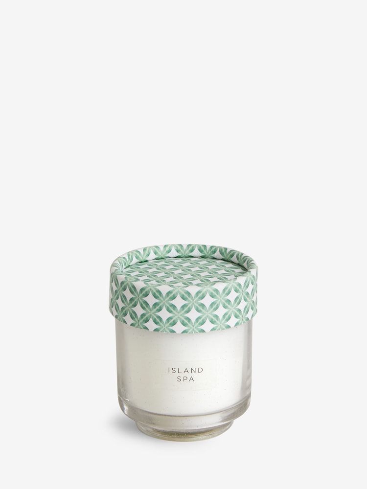 Teal Blue Island Spa Single Wick Scented Candle - Image 4 of 4