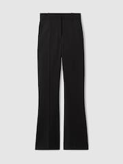 Reiss Black Haisley Wool-Blend Tailored Flared Suit Trousers - Image 2 of 6