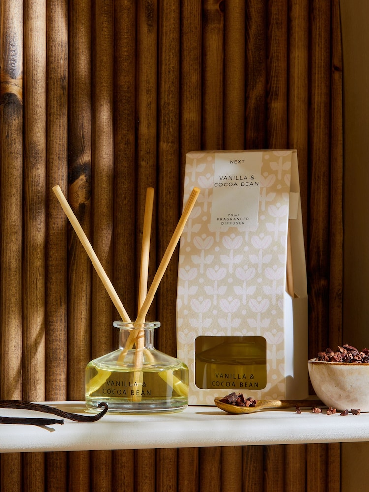 Vanilla & Cocoa Bean 70ml Fragranced Reed Diffuser - Image 1 of 3 Vanilla & Cocoa Bean 70ml Fragranced Reed Diffuser - Image 1 of 3