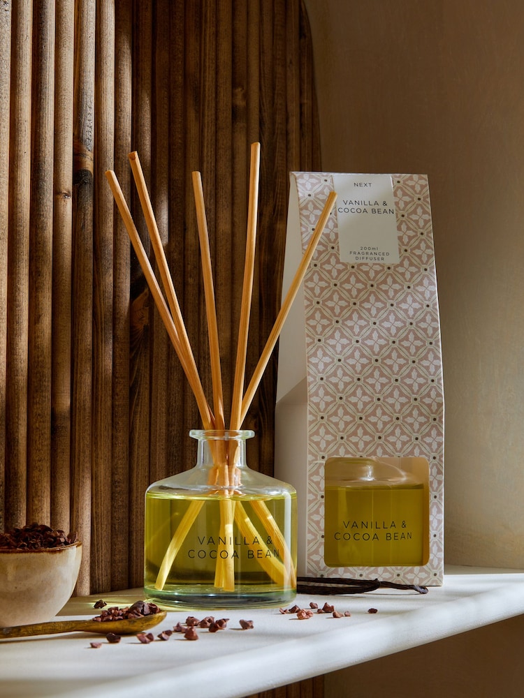Vanilla & Cocoa Bean 200ml Fragranced Reed Diffuser - Image 1 of 4