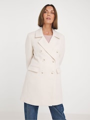 JD Williams Nude Textured Pea Coat - Image 1 of 4