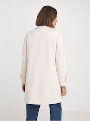 JD Williams Nude Textured Pea Coat - Image 2 of 4