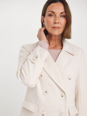 JD Williams Nude Textured Pea Coat - Image 4 of 4