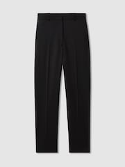 Reiss Black Haisley Petite Wool Blend Tapered Suit Trousers - Image 2 of 7