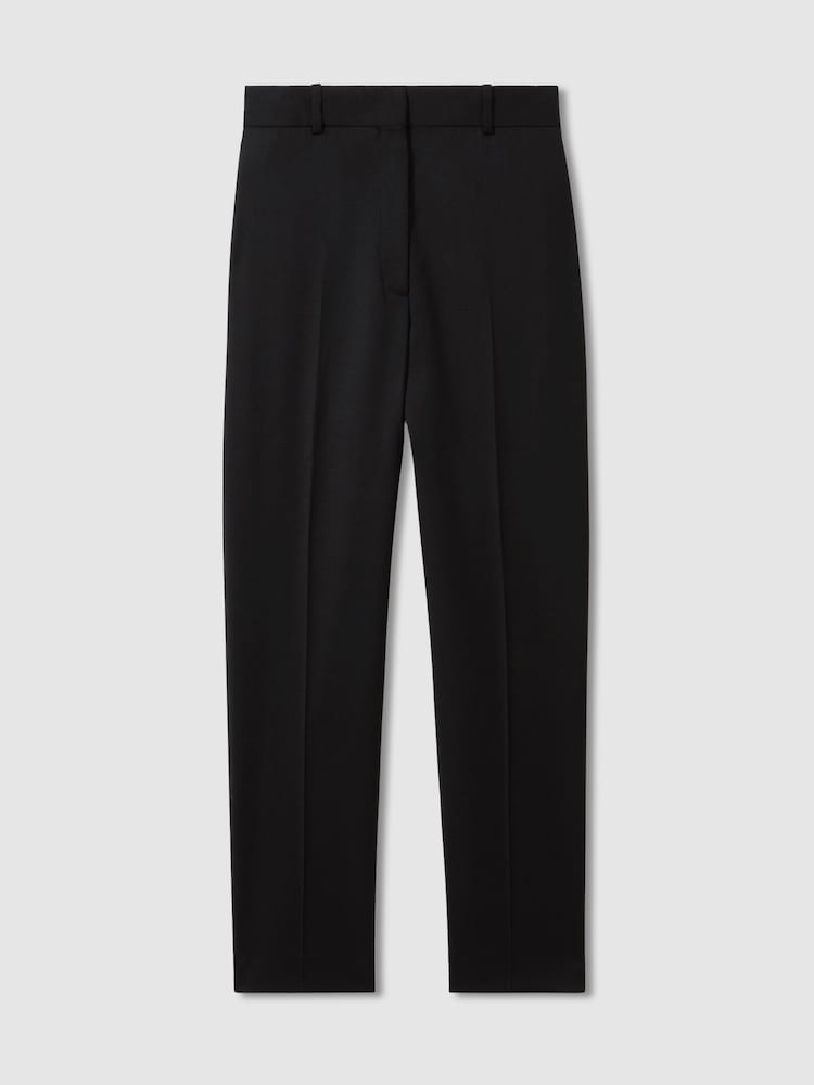 Reiss Black Haisley Petite Wool Blend Tapered Suit Trousers - Image 2 of 7