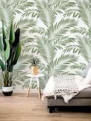 Arthouse Green Artistick Tropical Palm Self Adhesive Wallpaper - Image 1 of 5