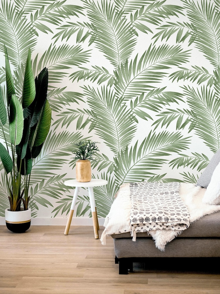 Arthouse Green Artistick Tropical Palm Self Adhesive Wallpaper - Image 1 of 5