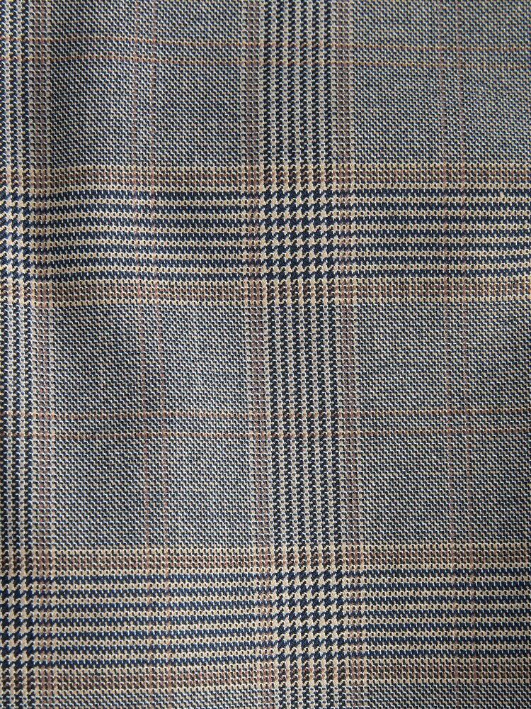 Grey Slim Tapered Check Formal Trousers - Image 2 of 3
