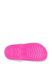 Crocs Neon Pink Fluffy Kids Lined Clogs - Image 6 of 7